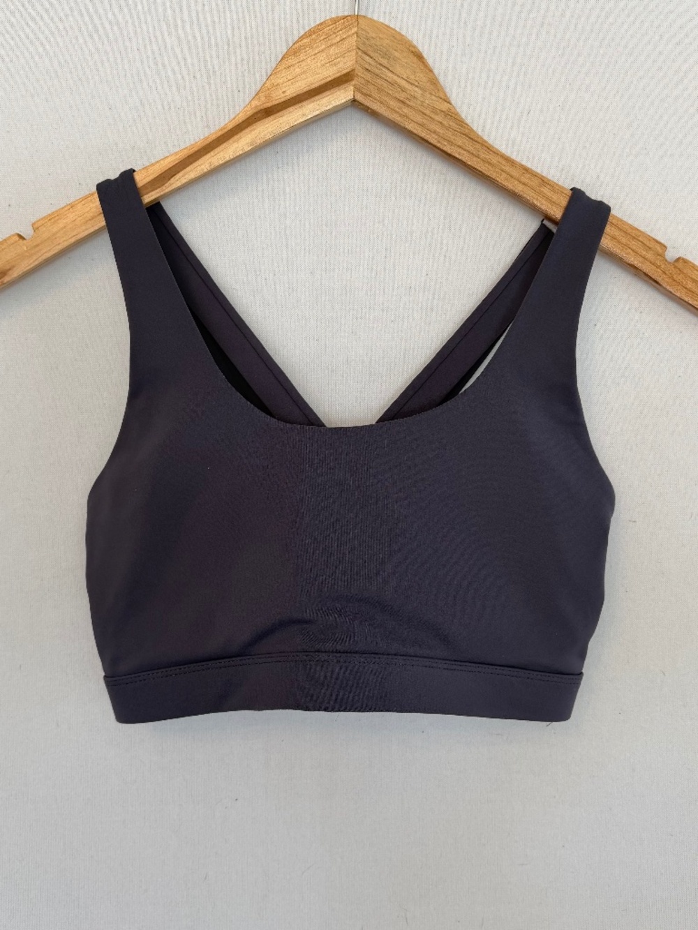 RUNNING GIRL Size Small Criss Cross Straps Sports Bra Blue Gray